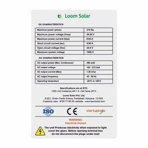 Loom Solar 1 kw Grid Connected AC Module